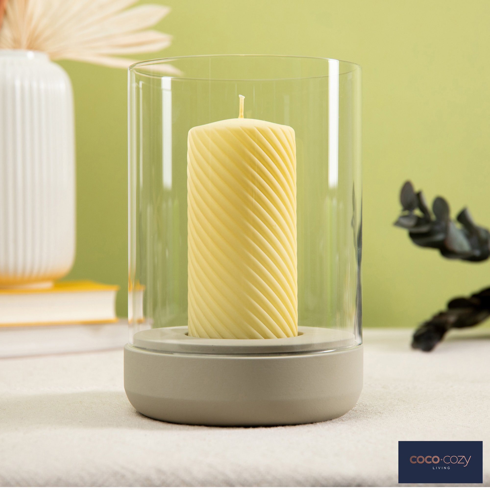 coco+cozy Stumpenkerze Stumpenkerzen Carla - gelb, günstig online kaufen