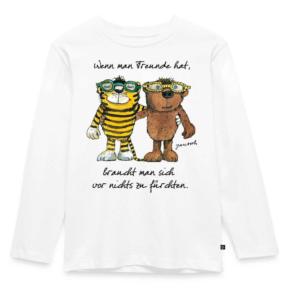 T-Shirt Janosch Tiger Und Bär Wenn Man Freunde Hat Zitat Kinder Premium Langar