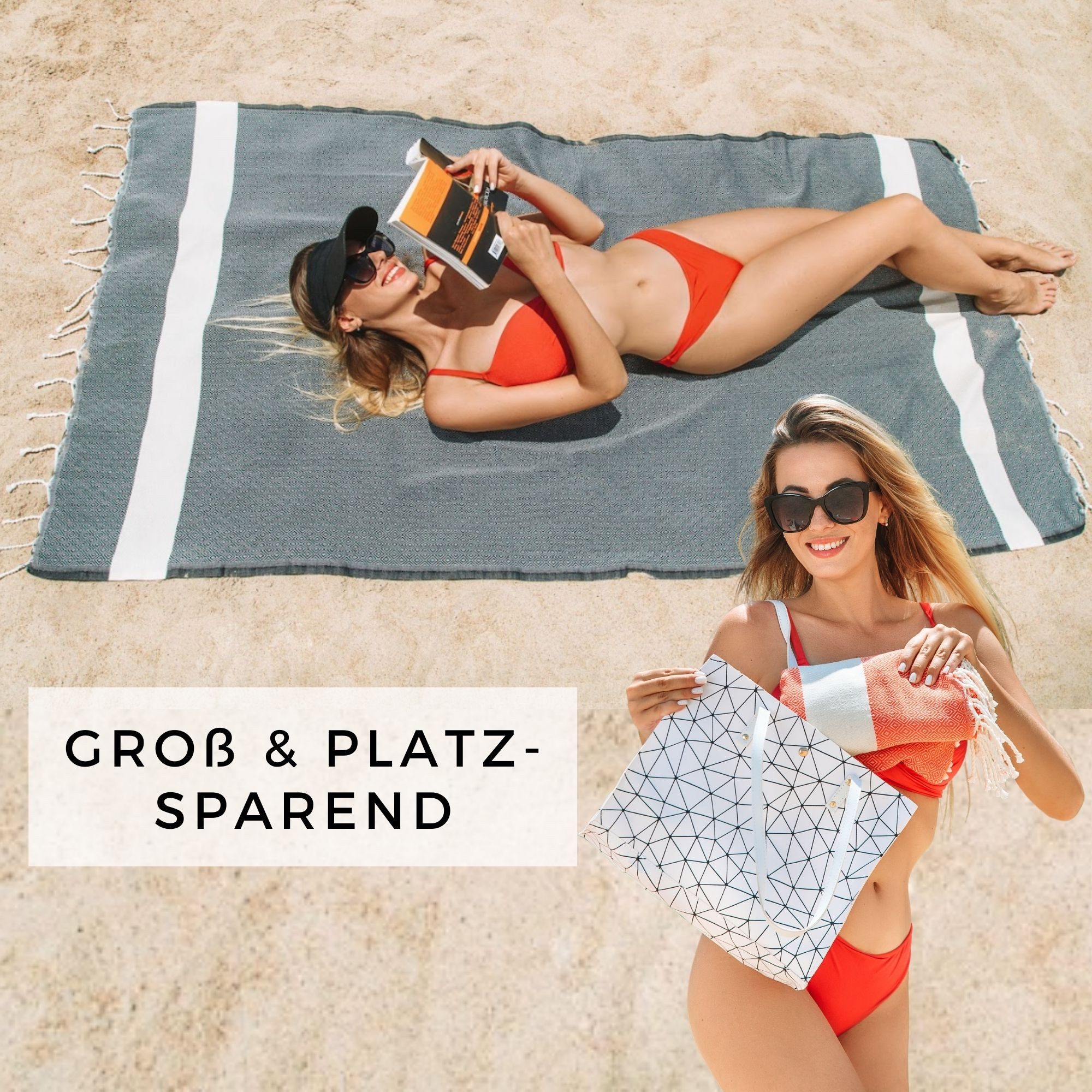 furora HOLIDAY Strandtuch groß 100x200 cm günstig online kaufen