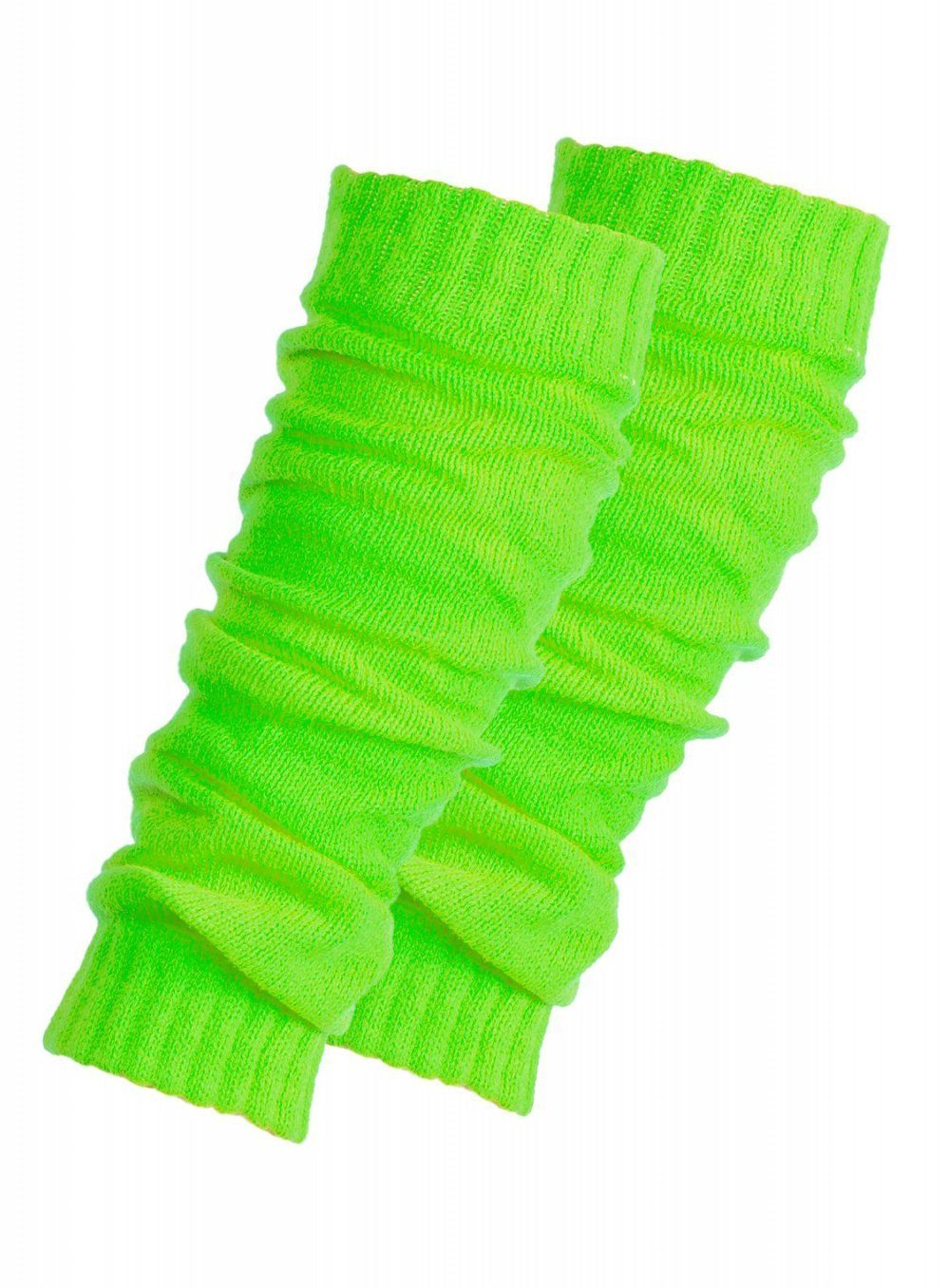 Metamorph Kostüm Beinwärmer neon-grün, Schöne Stulpen für Sport-Outfits, Festivals und 80er Jahre Kostüme