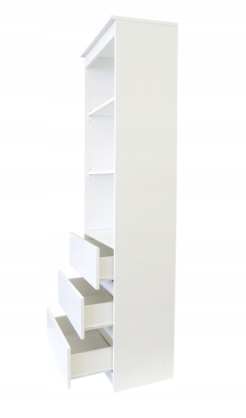Home Collective Aktenregal mit 3 Schubladen und 3 offenen Fächern​, 60x35x180 cm, Weiß​