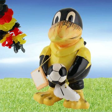 Tangoo Gartenfigur Tangoo Keramik-Rabe Fußball Schiedsrichter in gelber Uniform, (Stück)