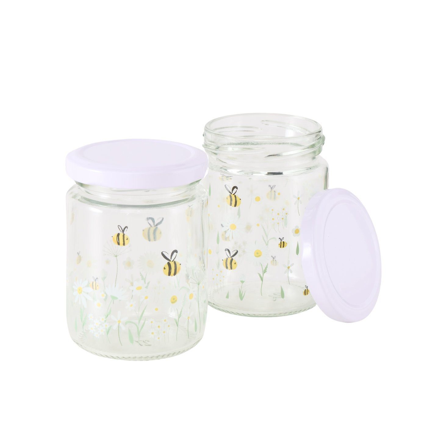 BOLTZE GRUPPE GmbH Vorratsglas Honiggläser HONEY, 240 ml, 2er-Set, Glas, (einzeln, einzeln)