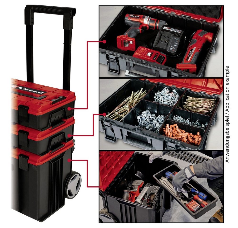 Thumbnail - Einhell Werkzeugkoffer Einhell E-Case Tower 4540015 Transportkoffer Kunststoff Schwarz, Rot