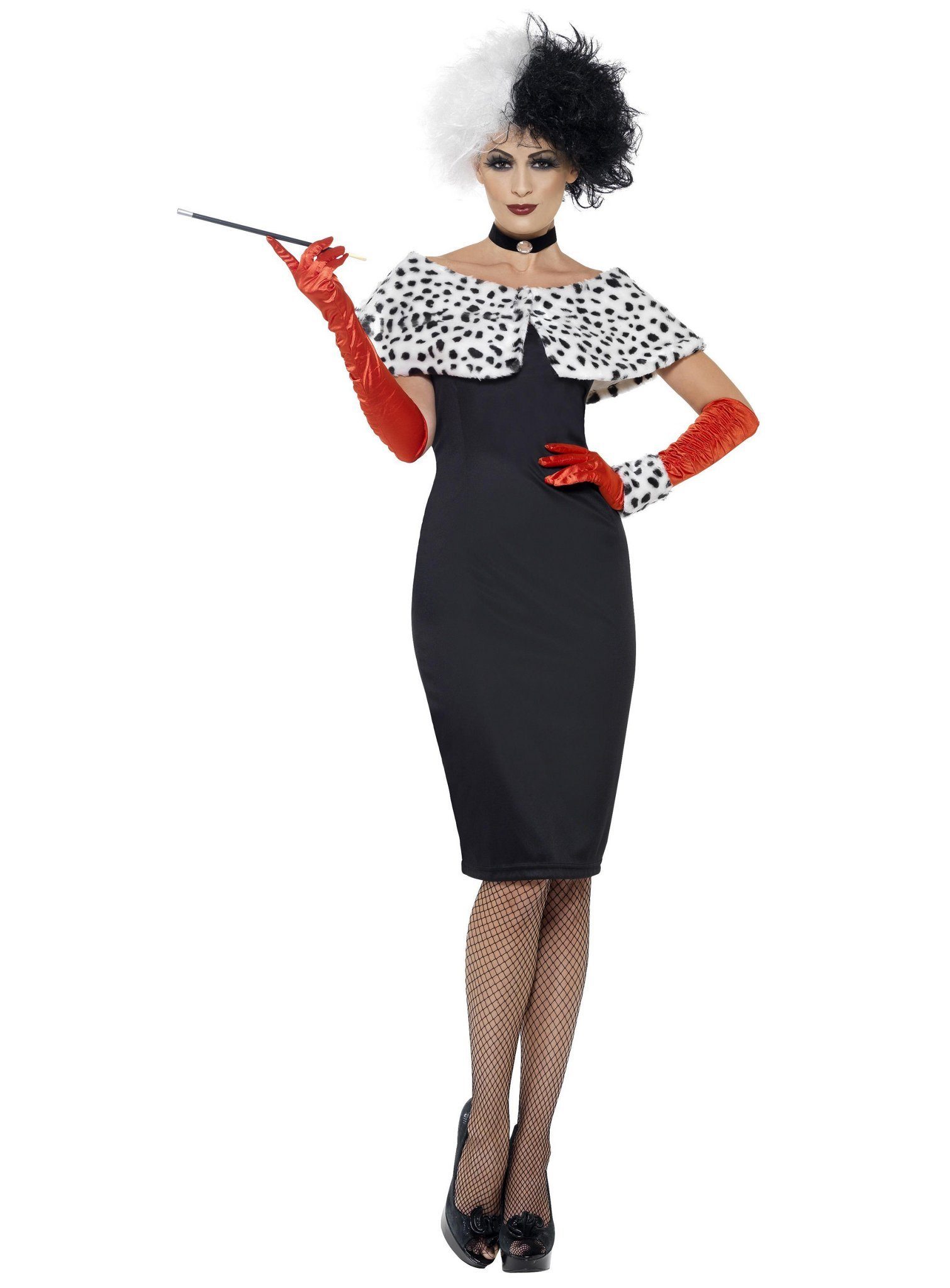 Smiffys Kostüm Cruella d'Evil, Fehlen nur noch eine handvoll Dalmatiner!
