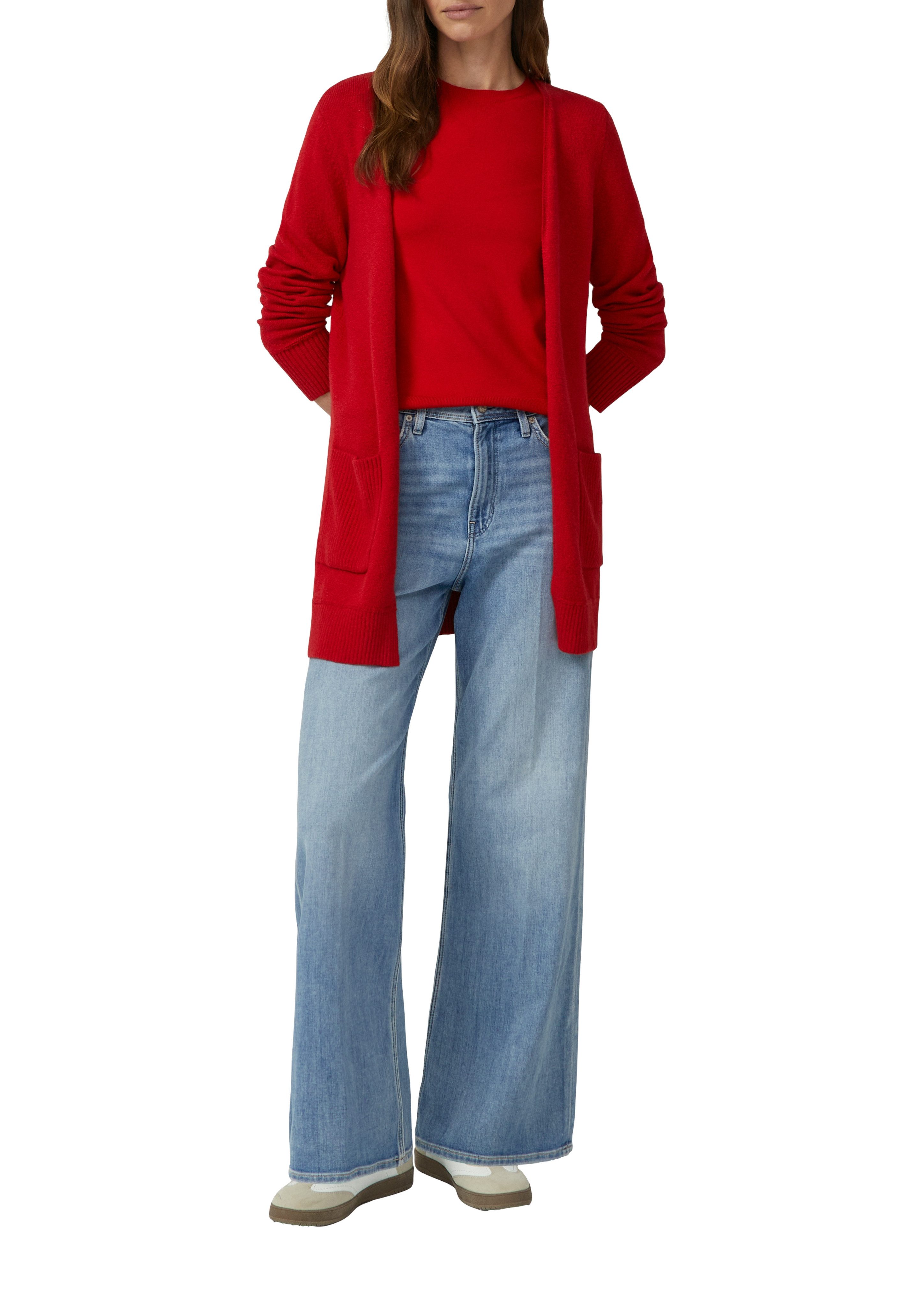 s.Oliver Strickjacke mit Rippbündchen günstig online kaufen