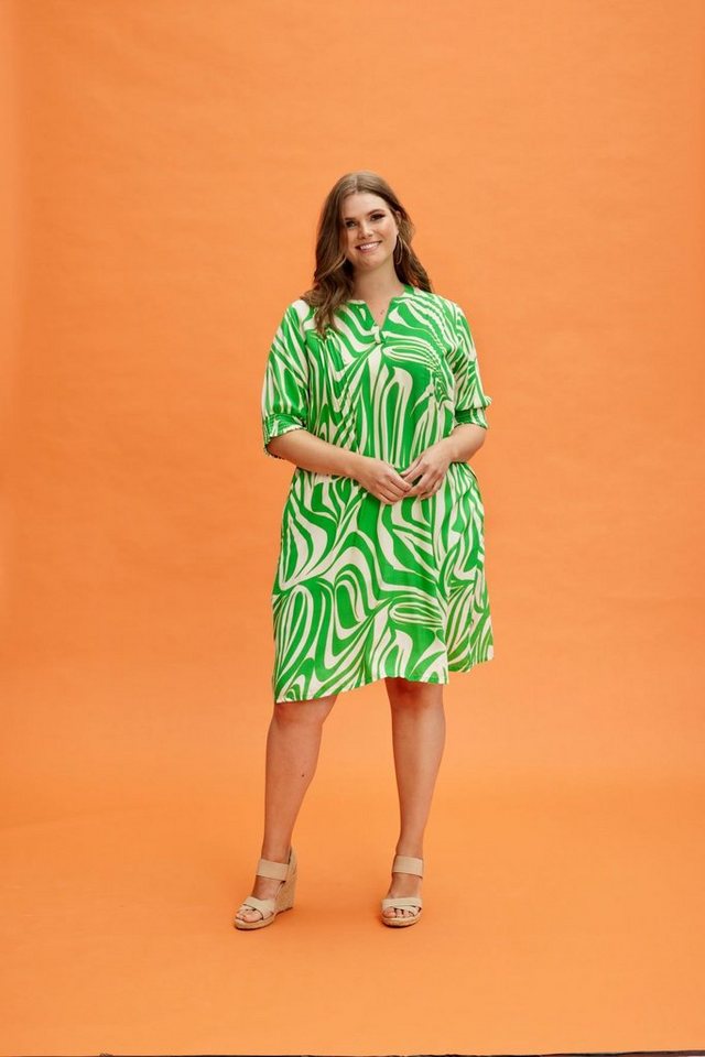 Tunika kleid grün gemustert Clearance