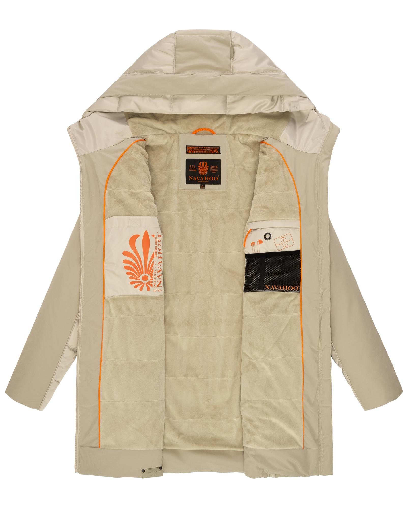 Navahoo Steppjacke Samtkätzchen Modischer, gesteppter Damen Winter Kurzmantel