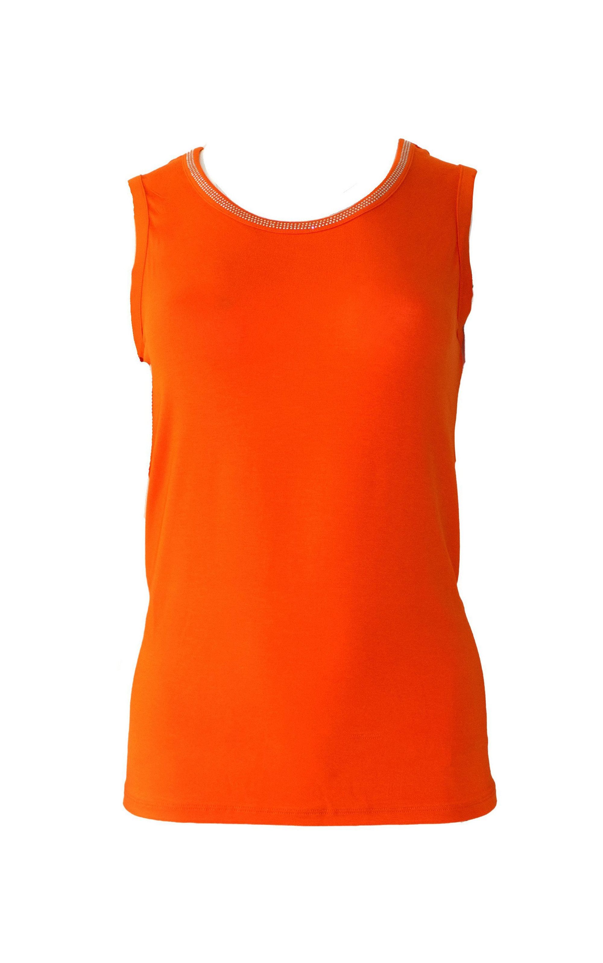 Passioni Tanktop mit Glitzersteinen