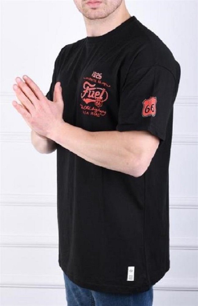 T-Shirt Sommer Schwarz Jeans Long TS-5006 T-Shirt Herren Designer Oversize Basic Megaman