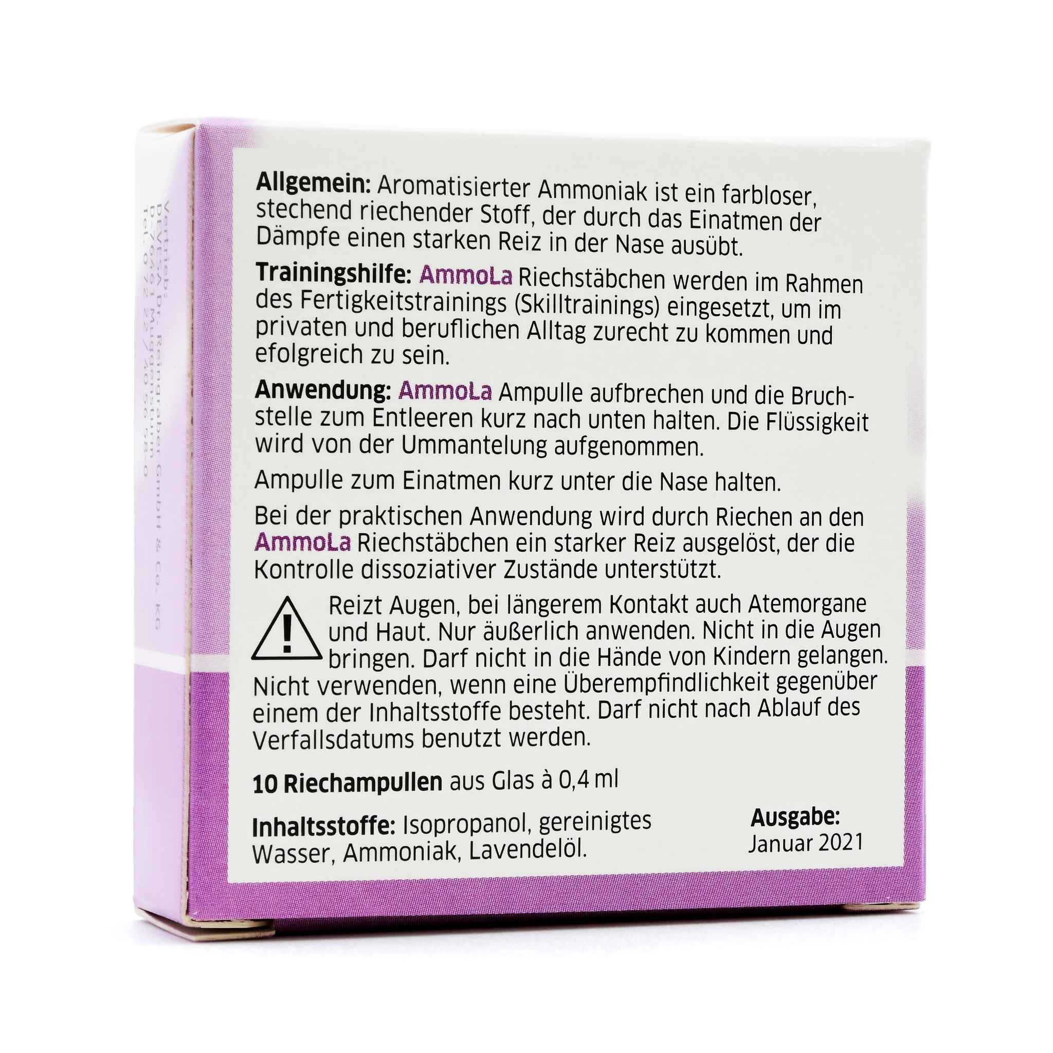 Ammerland Inhalator AMMOLA Riechstäbchen Riechampullen 10x0,4ml – Bild 2 von 2