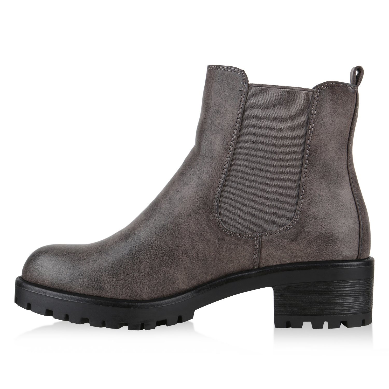 Grau VAN Schuhe Stiefeletten Bequeme KY 836401 Chelseaboots HILL S160(NEW) Damen