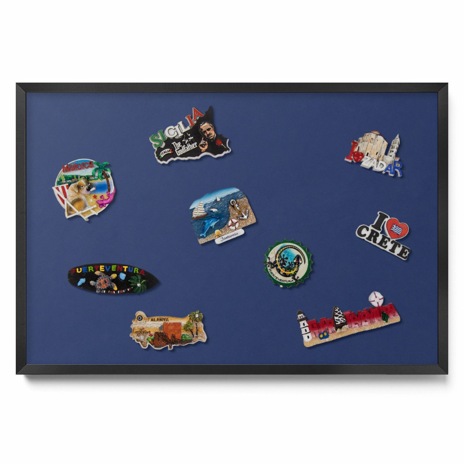 Tulup Magnettafel mit schwarzem Rahmen, einfarbigen Farben, für das Homeoffice, Magnetisches Memoboard Dekorative für Erinnerungen