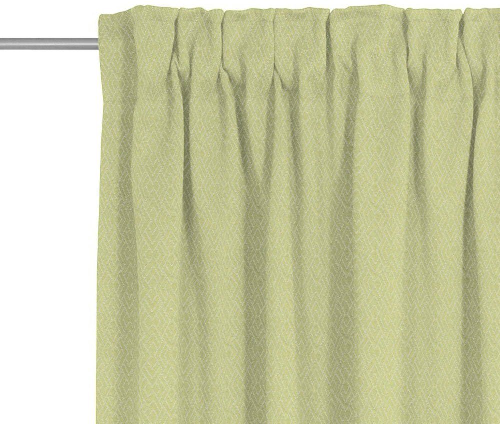 Vorhang Graphic Ventus light, Adam, Jacquard, aus Bio-Baumwolle hellgrün blickdicht, Multifunktionsband nachhaltig (1 St)