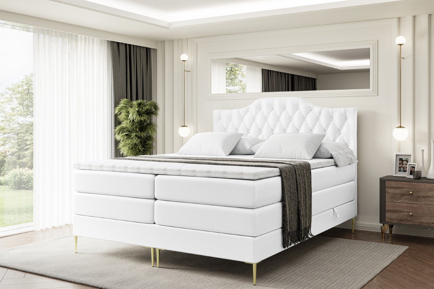 ALTDECOR Boxspringbett VILA-1-F KING (Multipocket-Matratze H4, günstig online kaufen