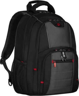 Wenger Laptoprucksack Pillar, schwarz/ grau, für Laptops bis 16 Zoll