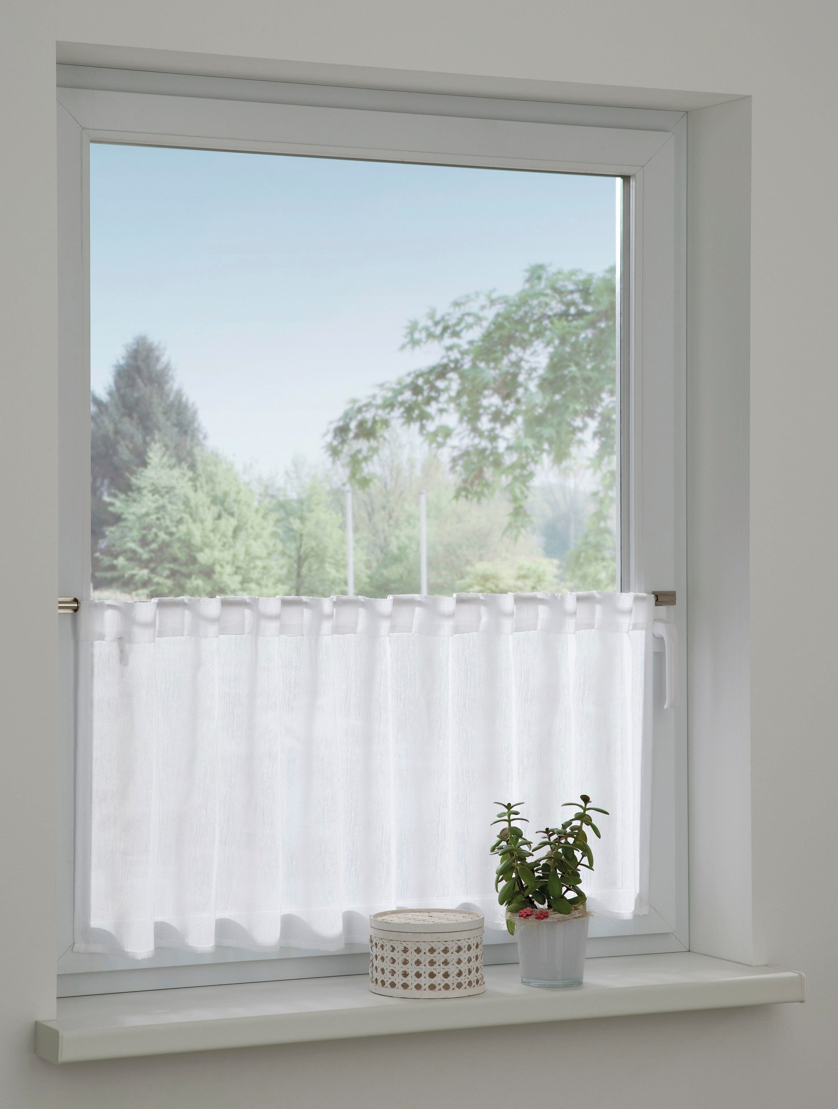 GARDINIA Gardine Bistrogardine Jacquard-Voile, (1 St), günstig online kaufen