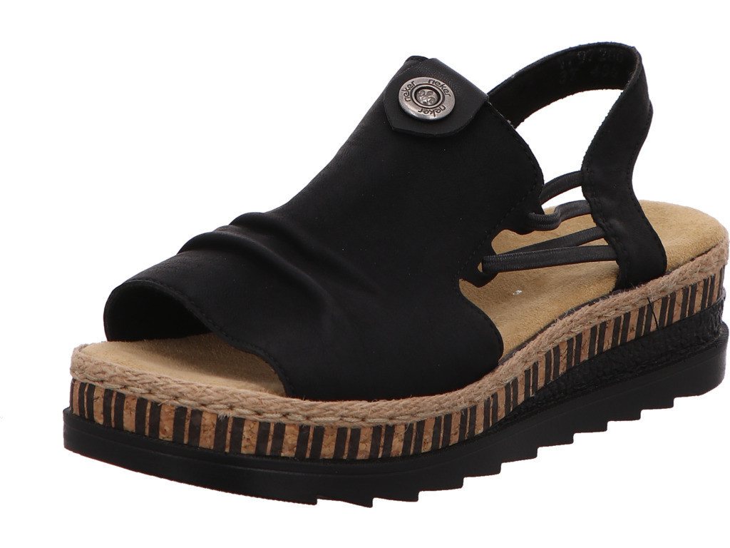 Rieker Schwarz Sandalette