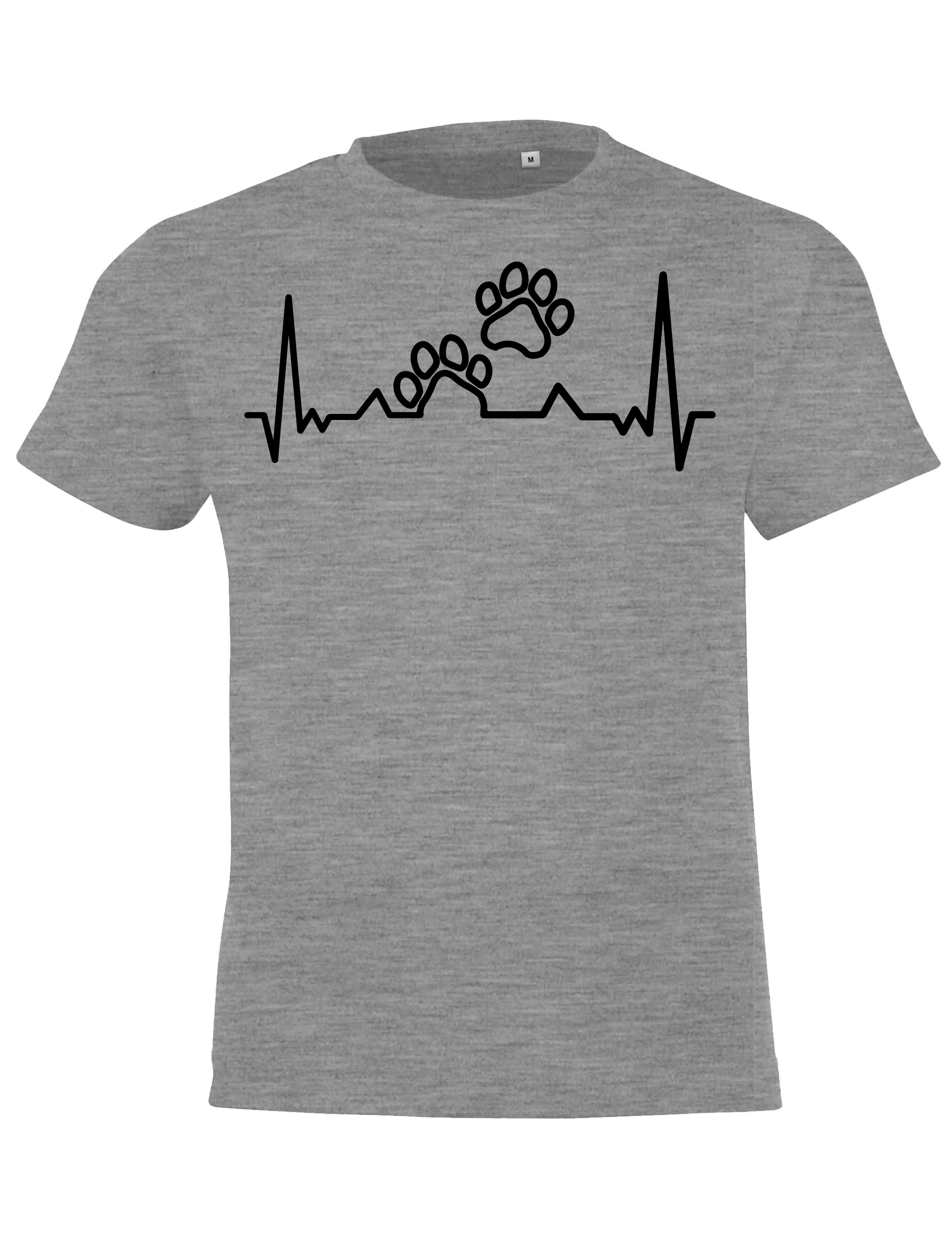 T-Shirt Heartbeat Hundepfoten Kinder Shirt