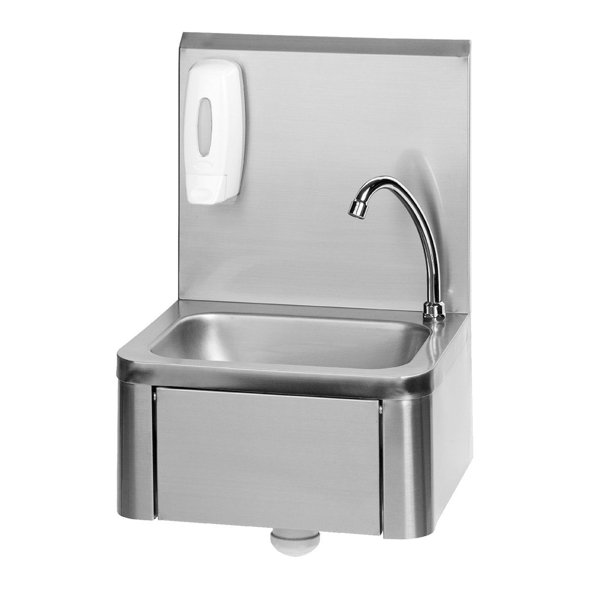 Saro Küchenspüle Handwaschbecken Edelstahl, Handwaschbecken mit Kniebedienung | Spülbecken