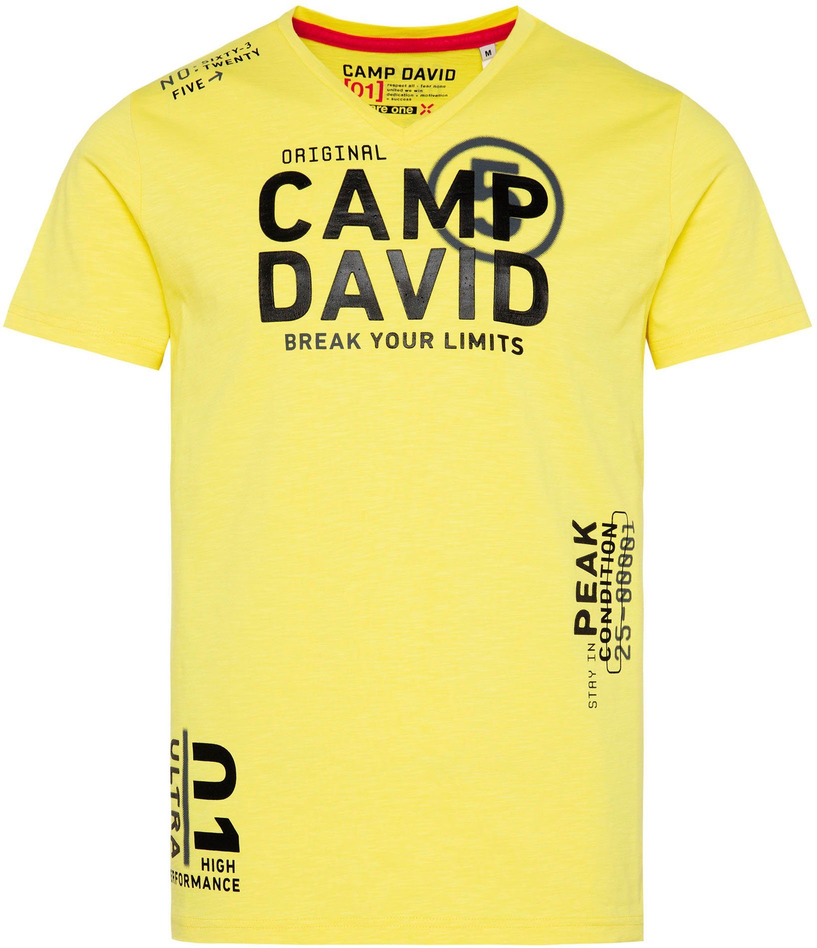 yellow DAVID CAMP active T-Shirt