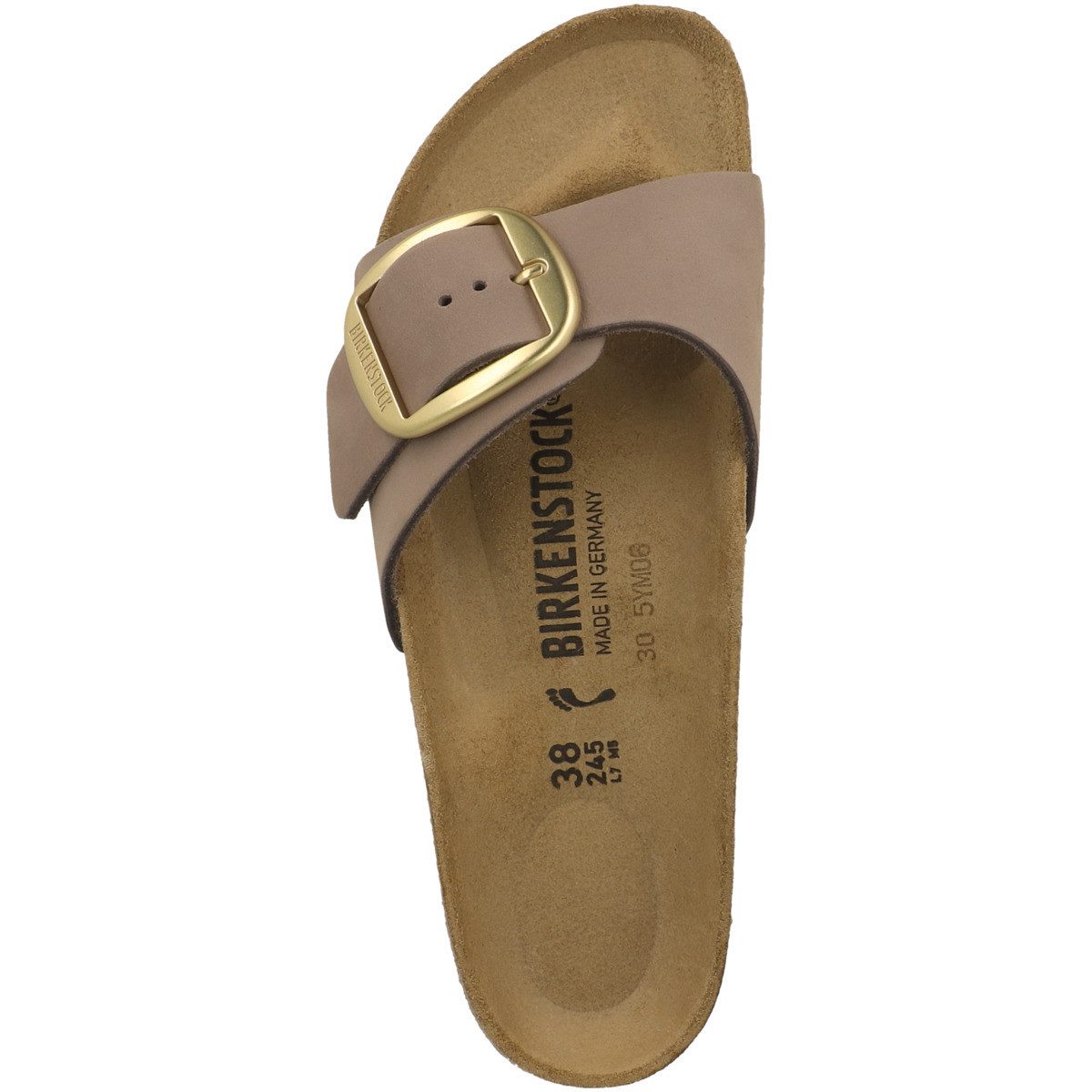 Birkenstock Madrid Big Buckle Nubukleder schmal Damen Pantolette Hausschuhe günstig online kaufen
