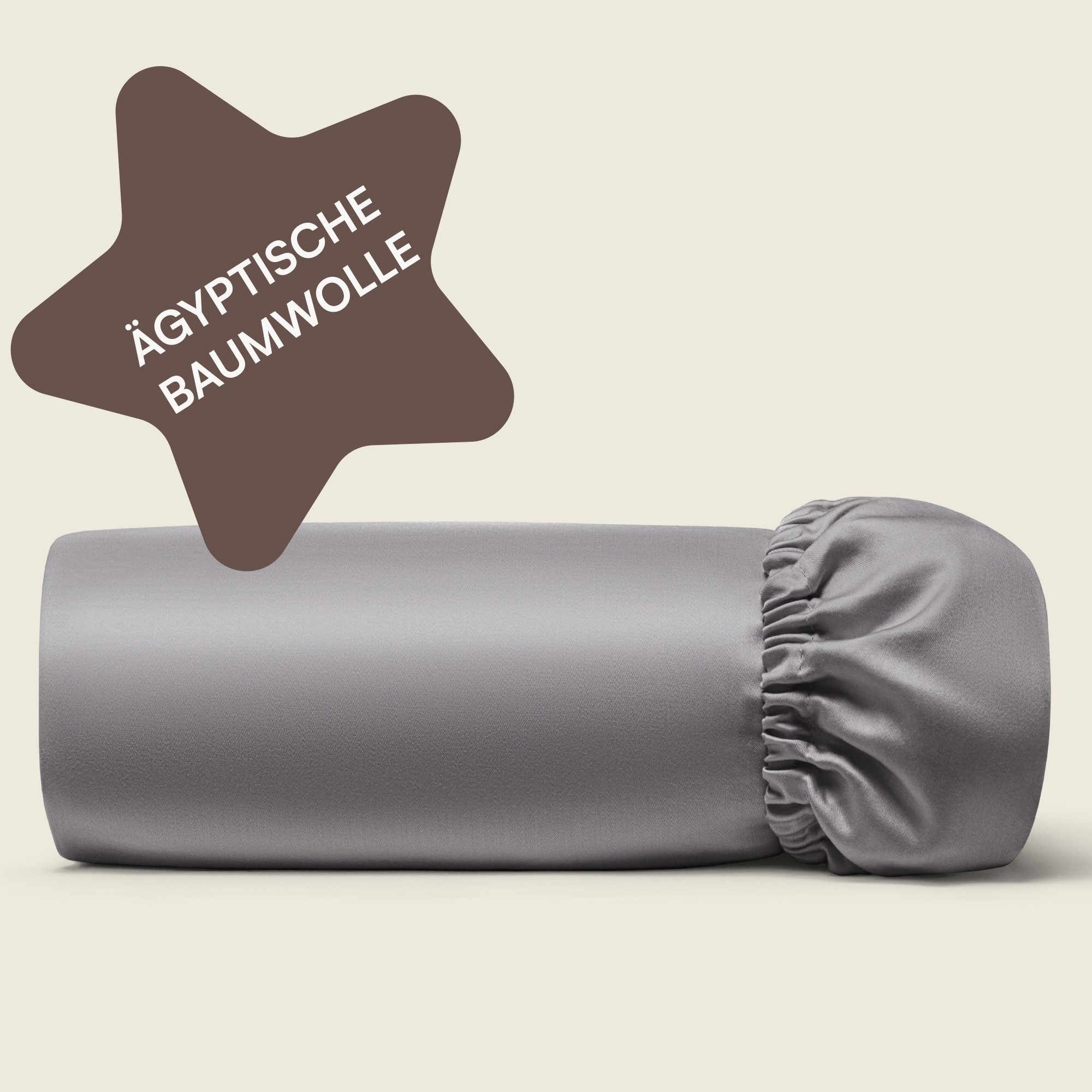 Amqua Spannbettlaken, Premium Mako Satin Spanntuch, günstig online kaufen
