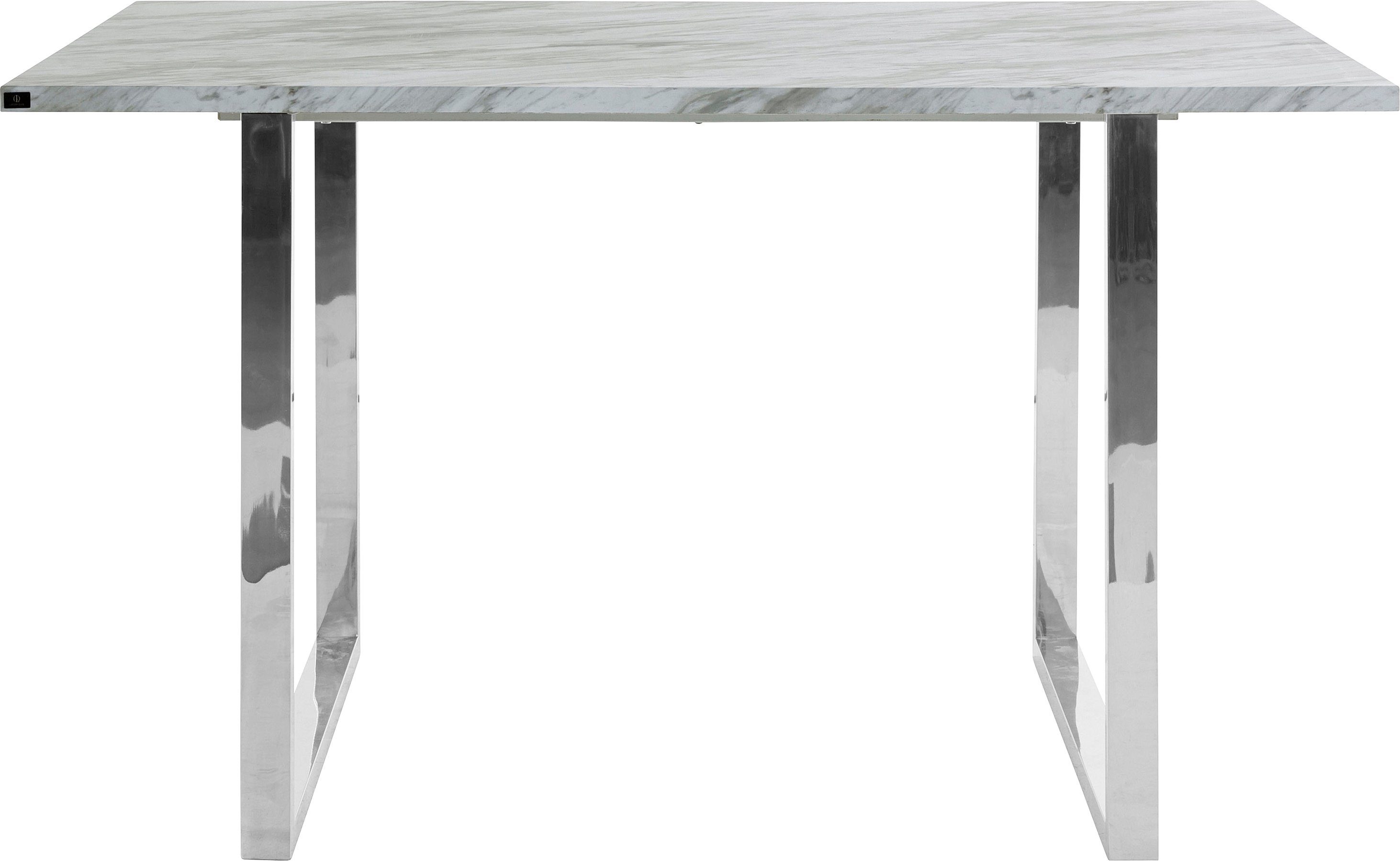 Leonique Esstisch Cevennen (1-St), Marmor aus Metall, Gestell 160 Tischplatte Optik, 120 MDF oder cm in