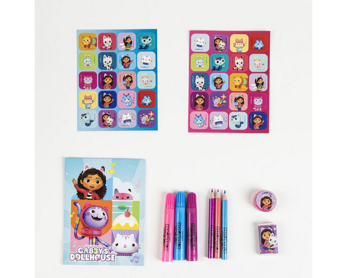 Thumbnail - Gabby's Dollhouse Farbkasten Zeichenkoffer – Rollkoffer & Schreibset mit Farben und Stiften