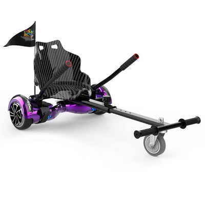 Mega Motion Balance Scooter Kart E1, Hoverboard mit Kart 15KM Bluetooth LED