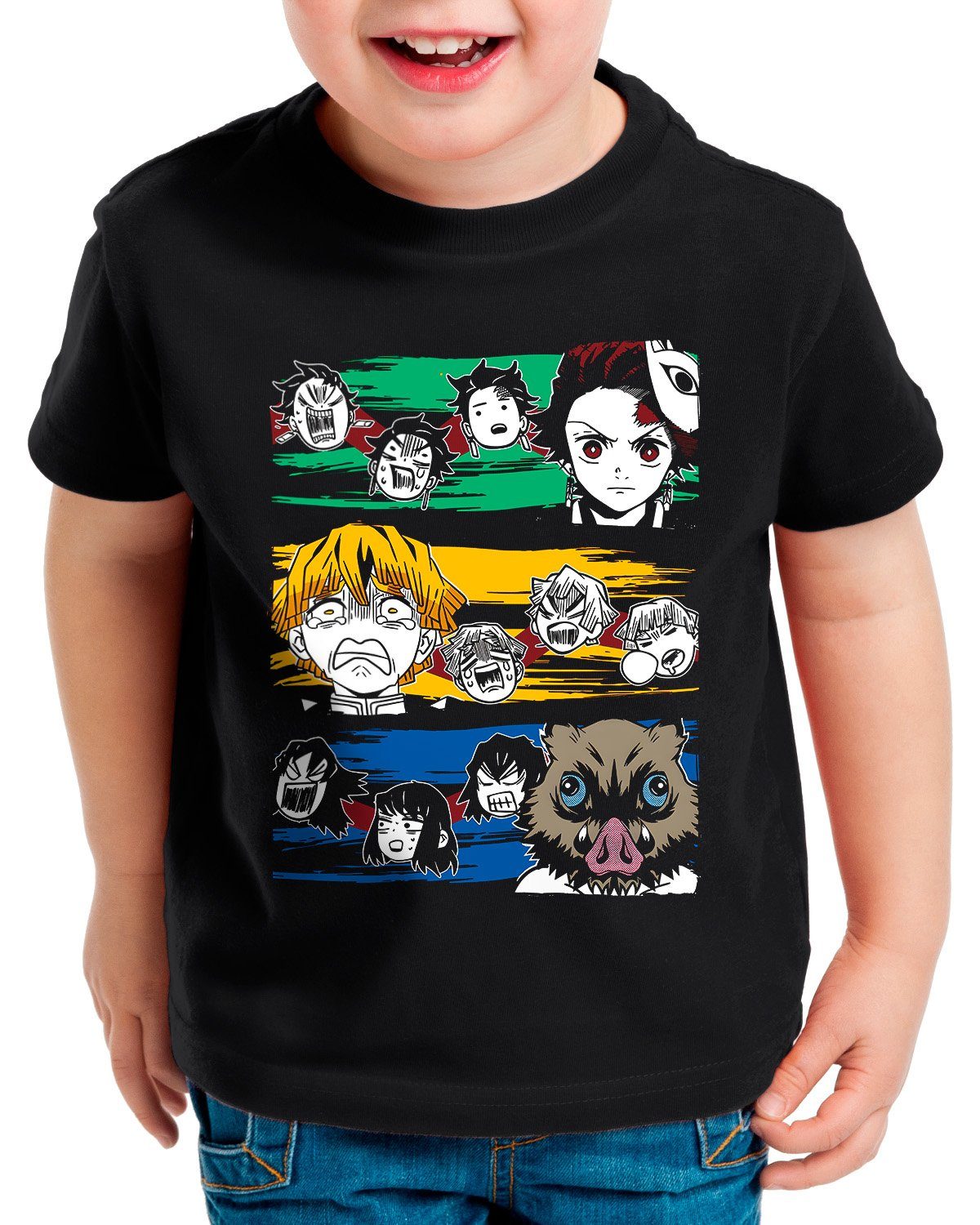 style3 T-Shirt Demon Trio anime japan manga demon slayer