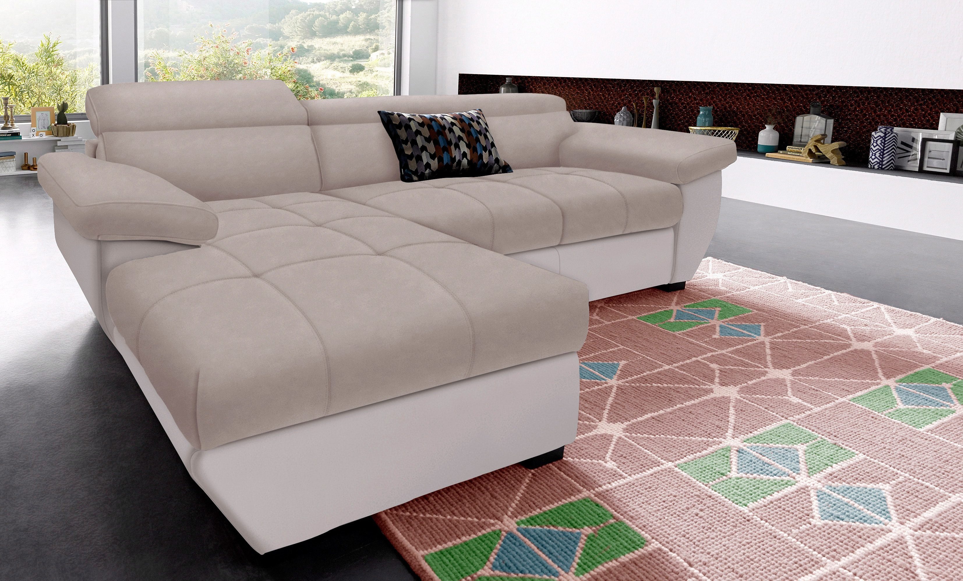 COTTA Ecksofa Speedway L-Form, mit Kopfteilverstellung, günstig online kaufen
