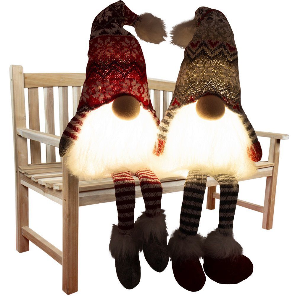 Christmas Paradise Weihnachtsfigur Wichtel mit LED 24cm (57cm) Kantenhocker günstig online kaufen