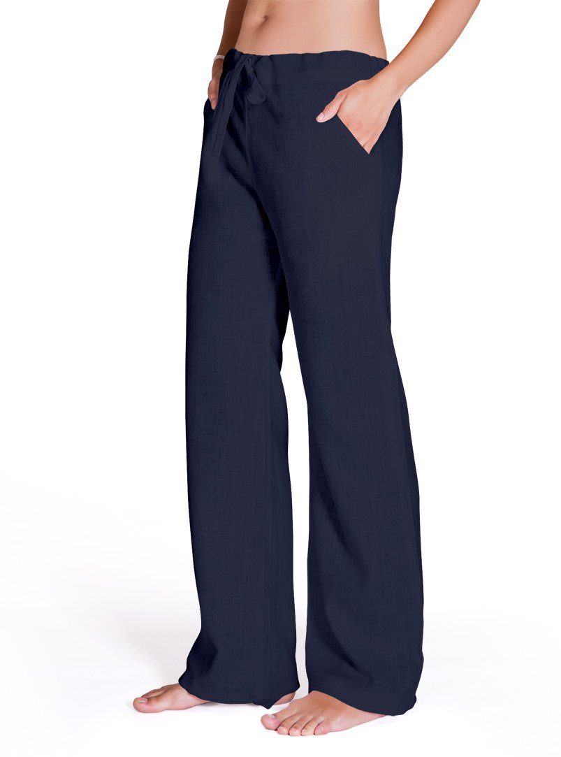 SCHAZAD Leinenhose Essential-Sport marine