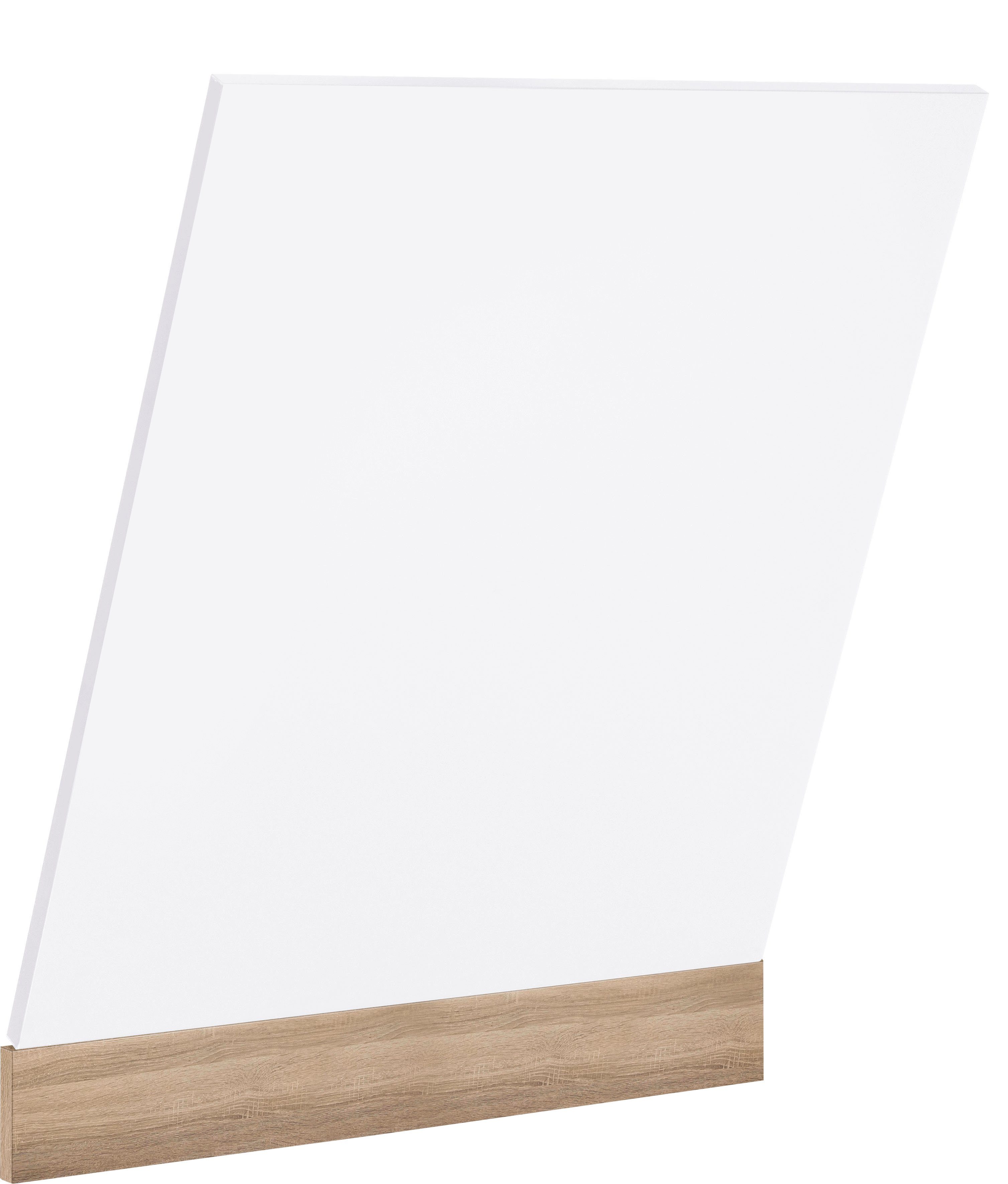 Weiß teilintegrierbaren Sonoma breit, matt, Küchen eichefarben Front: Frontblende Cali, Geschirrspüler 60 cm Korpus: wiho für