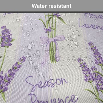 Abakuhaus Stuhlkissen Dekoratives wasserfestes Kissen mit Riemen für Küchensitze, Lavendel Streifen und Blumen