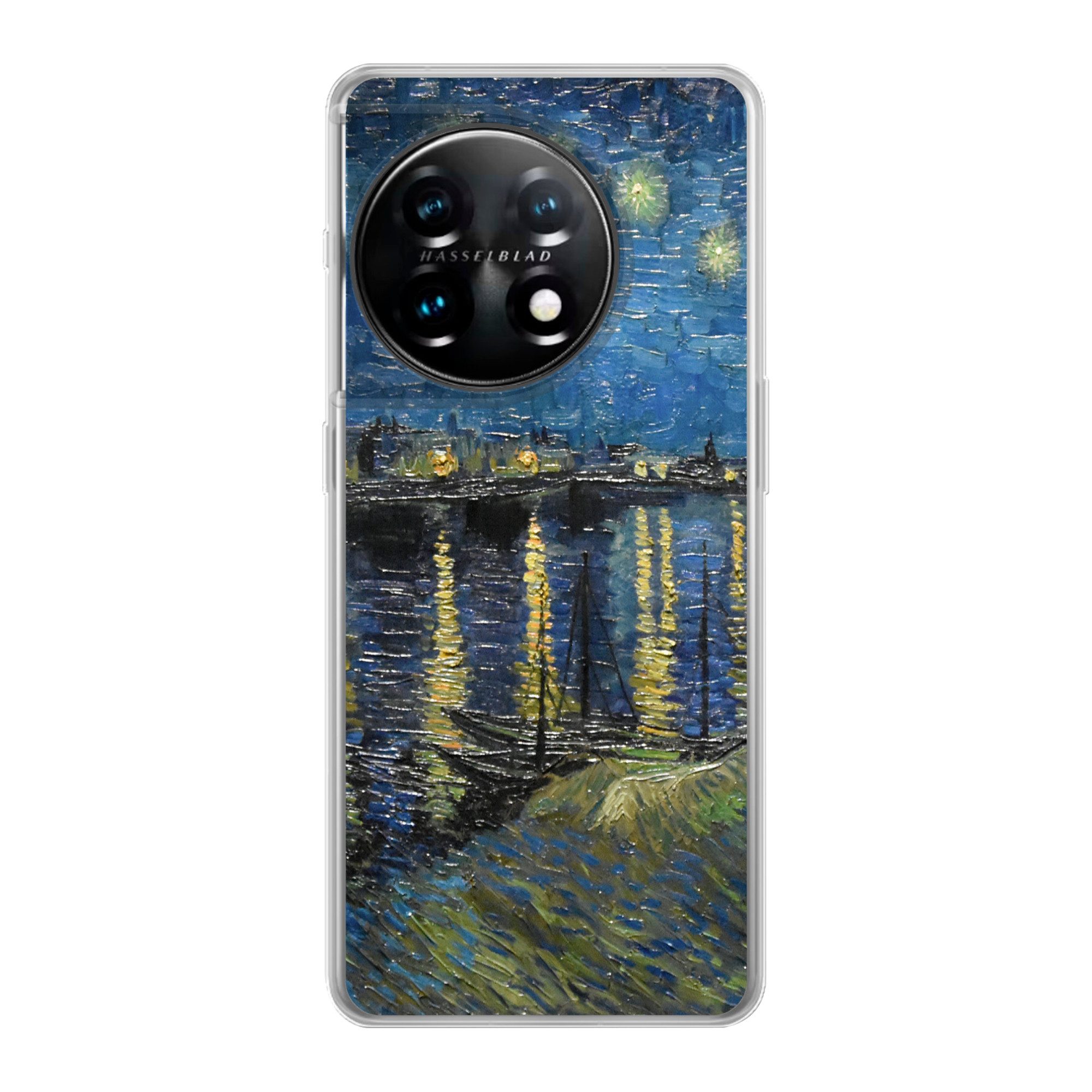 MuchoWow Handyhülle für OnePlus 11 Sternennacht über der Rhone - Van Gogh - Kunst, Handy Case, Silikon, Bumper Case Dünn