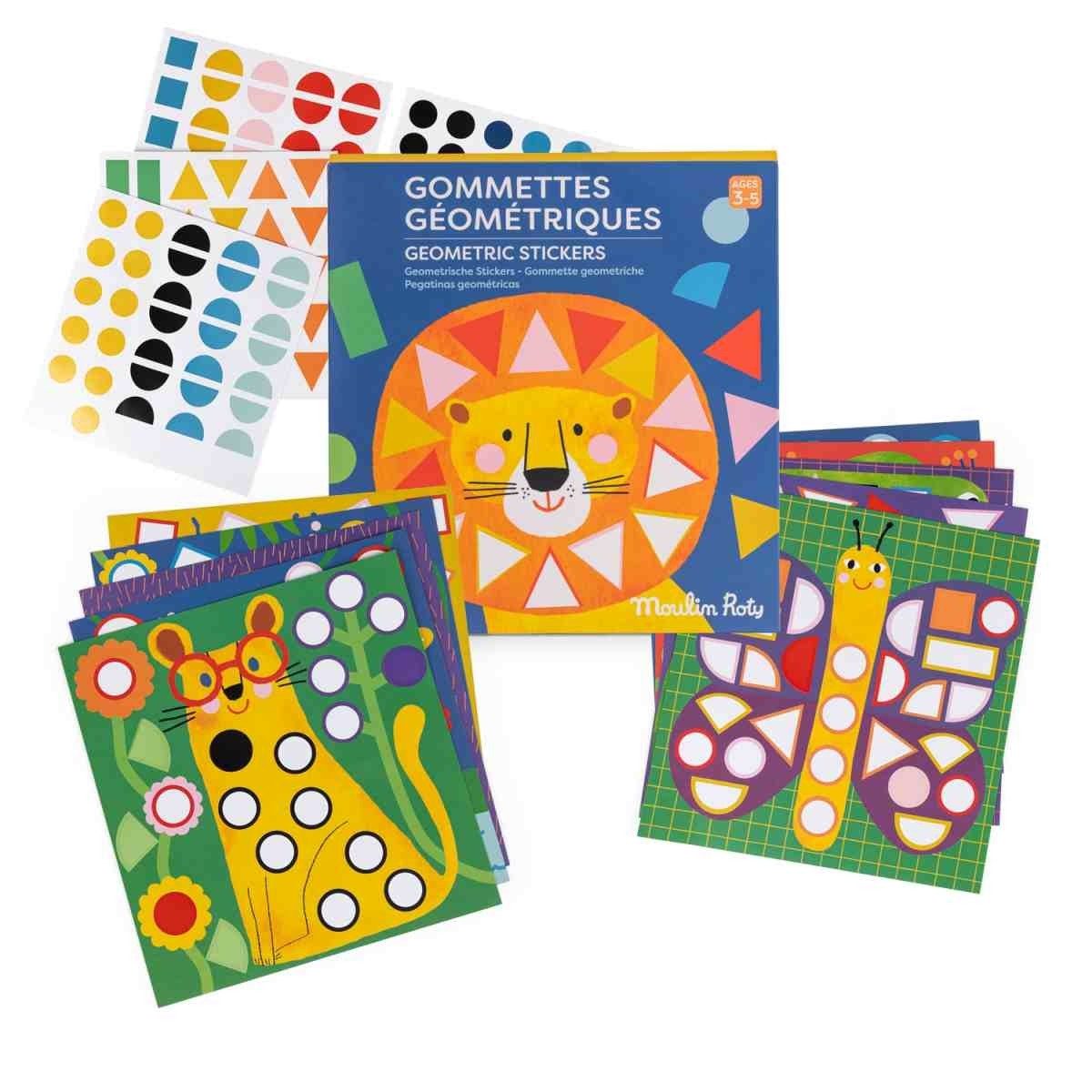 Moulin Roty Kreativset Toupitis Geometrische Sticker Handarbeitsset für kreative Kinder, Handarbeitsset