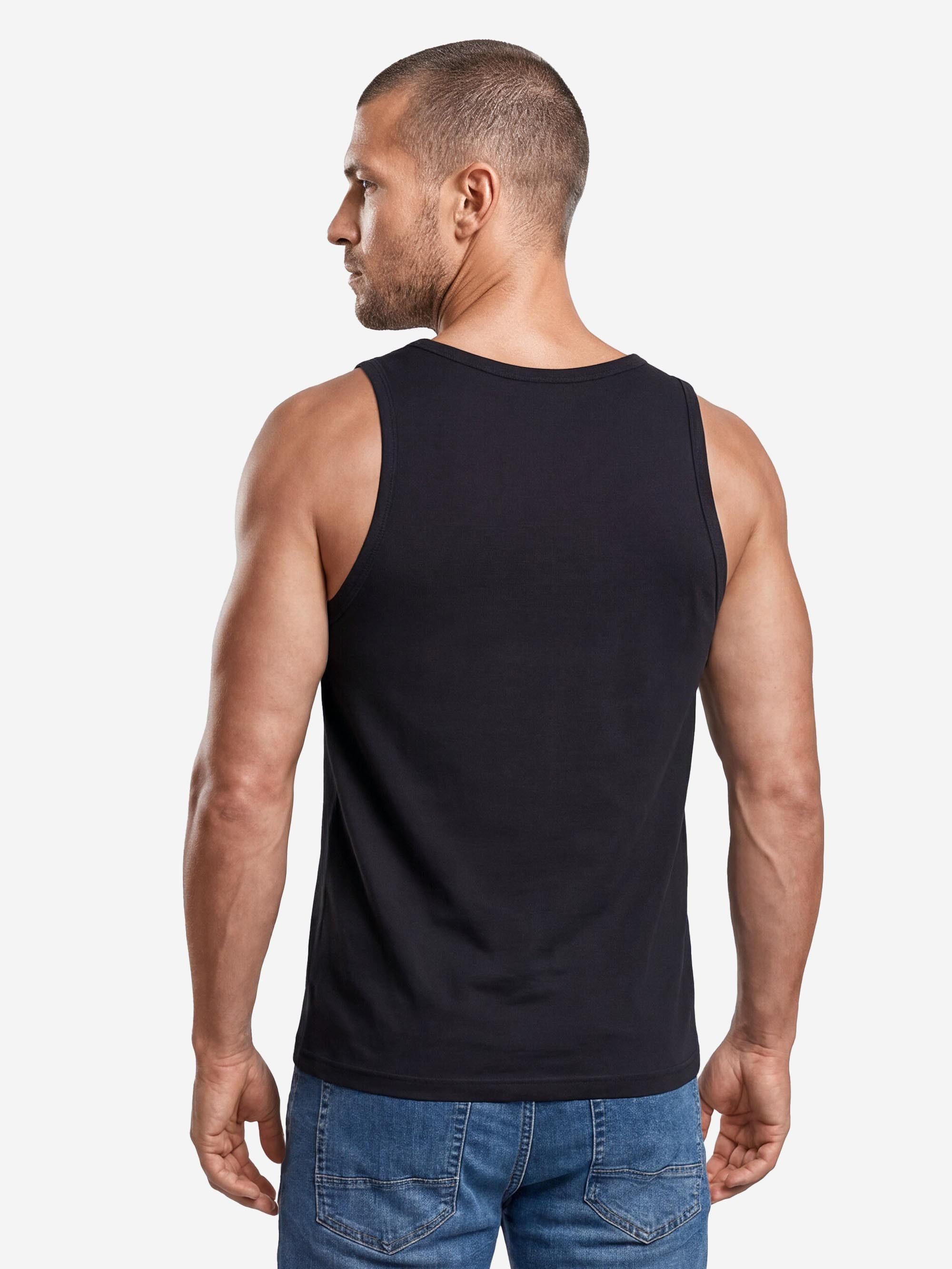 Neverless Tanktop Tanktop Herren mit Grafik-Print - Logo Design Beach - Trägershirt mit Print