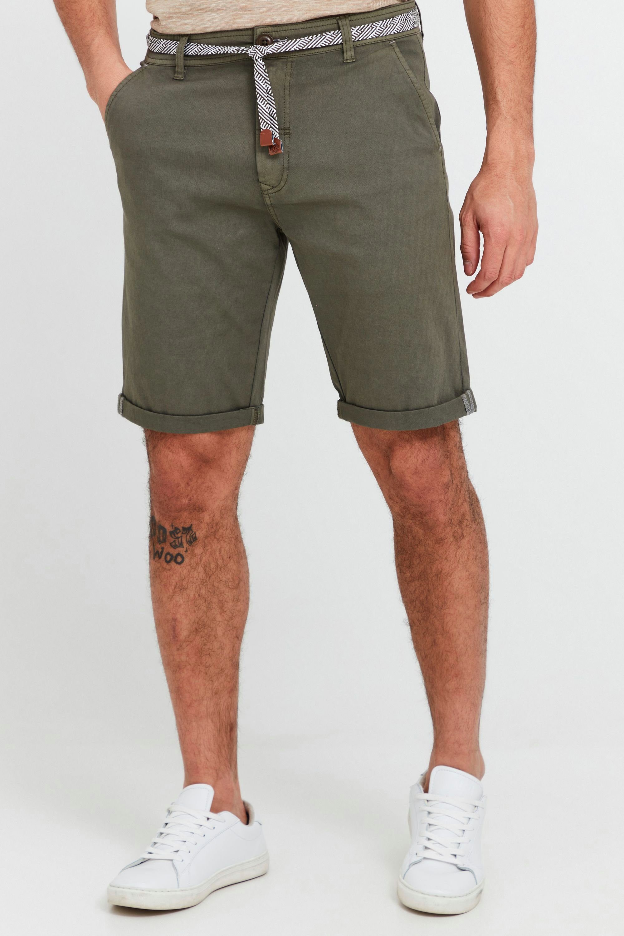 !Solid Chinoshorts SDMaris Chinoshorts mit Stoffgürtel Ivy Green (190512) | Chinoshorts