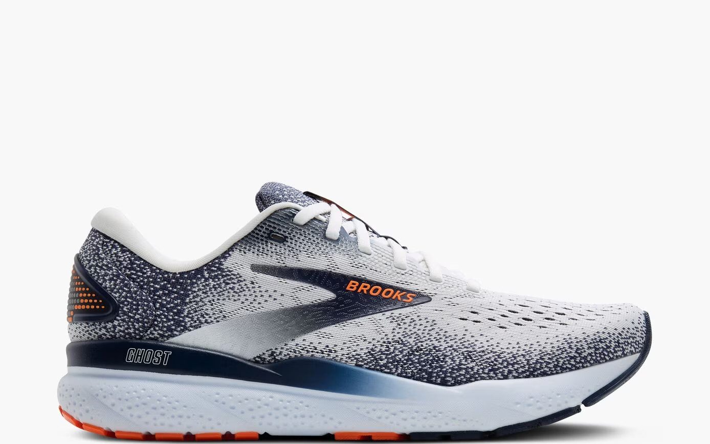 Brooks Ghost 16 WHITE/PEACOAT/ORANGE Laufschuh günstig online kaufen