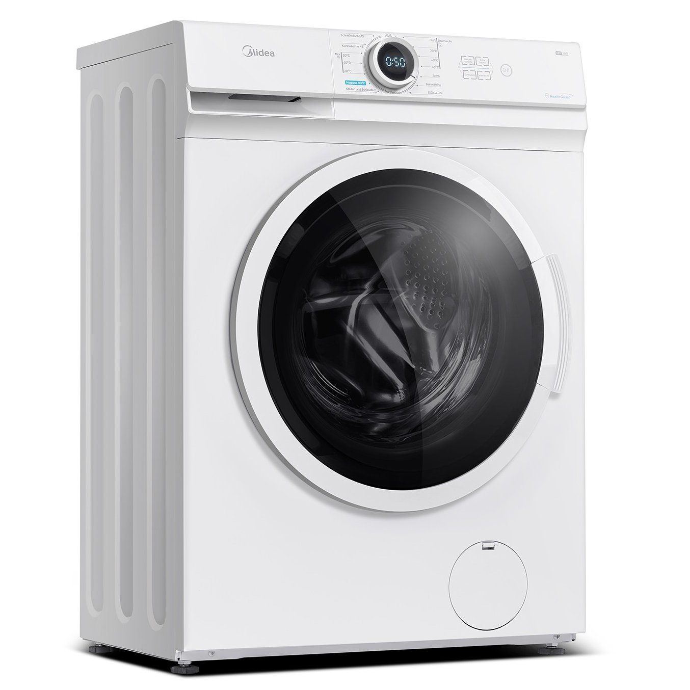 Midea Waschmaschine MF100W70-E, 7 kg, 1200 U/min, 40cm tief, Hygiene 90℃, Kaltwäsche, Anti Allergie, Lunar Dial