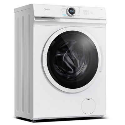 Midea Waschmaschine MF100W70-E, 7 kg, 1200 U/min, 40cm tief Slim Design, Hygiene 90℃, Kaltwäsche, Anti Allergie, Lunar Dial Kombi-Display