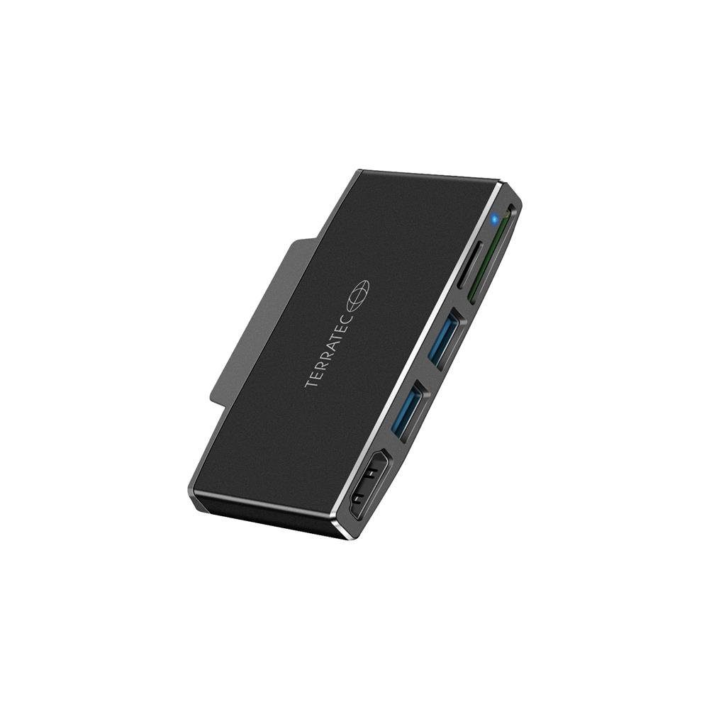 Terratec CONNECT Go1 Dockingstation zwei mit Kartenleser, Surface Go und Adapter (Microsoft© USB-Ports HDMI)
