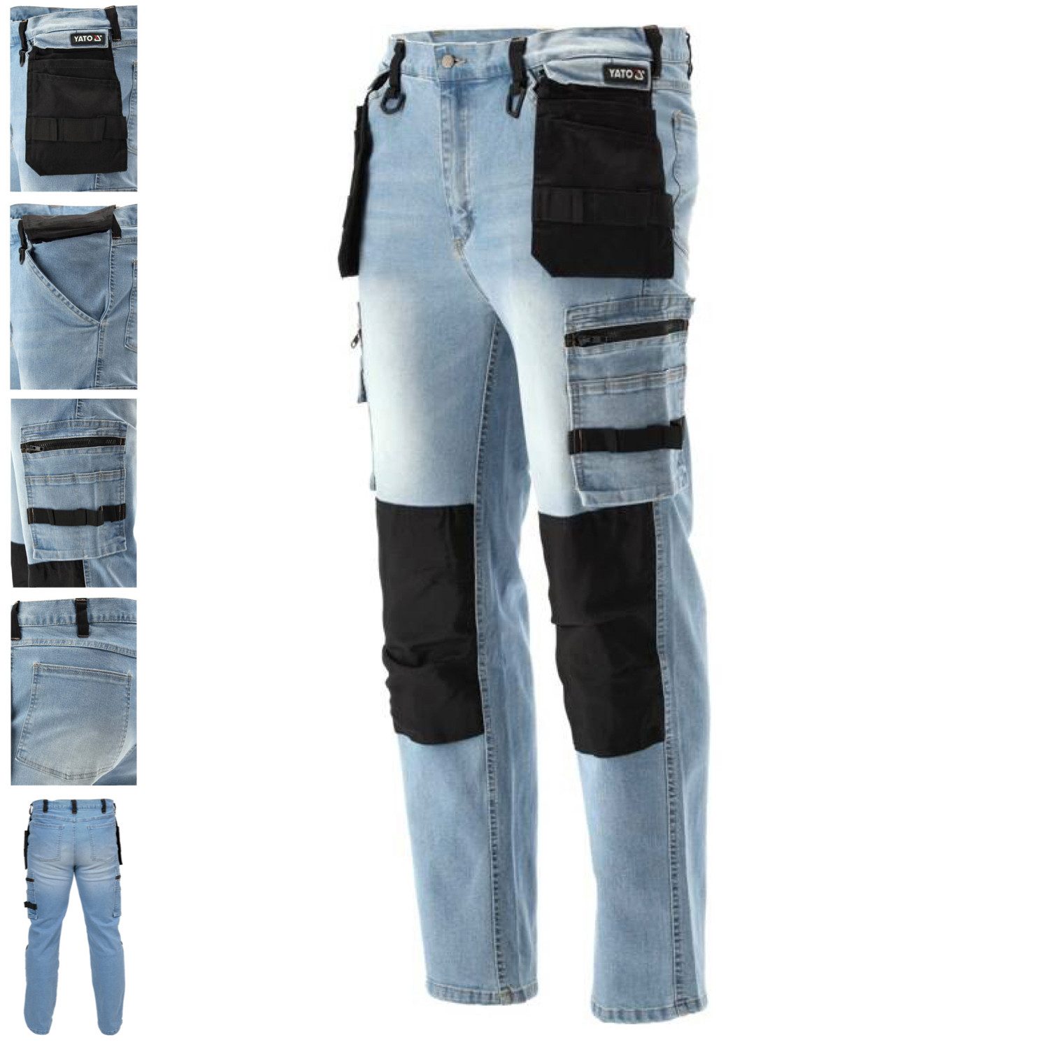 TRIZERATOP Arbeitshose Arbeitshose, Strech Jeans, blau/schwarz Gr. L/XL