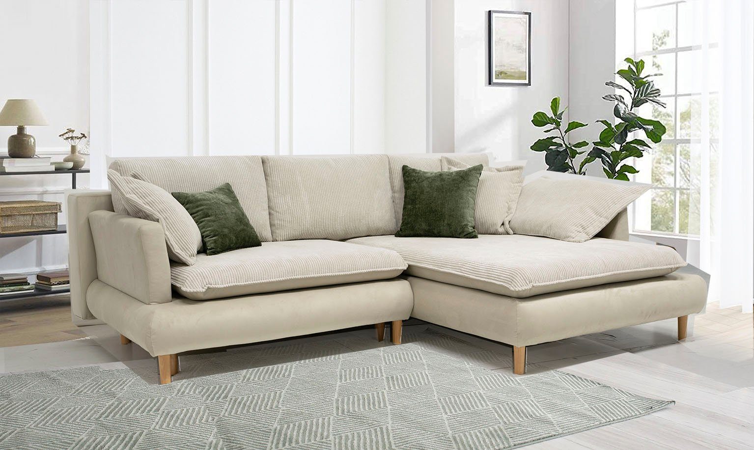 mit COLLECTION und Bettkasten Bettfunktion AB Mandela, beige Ecksofa