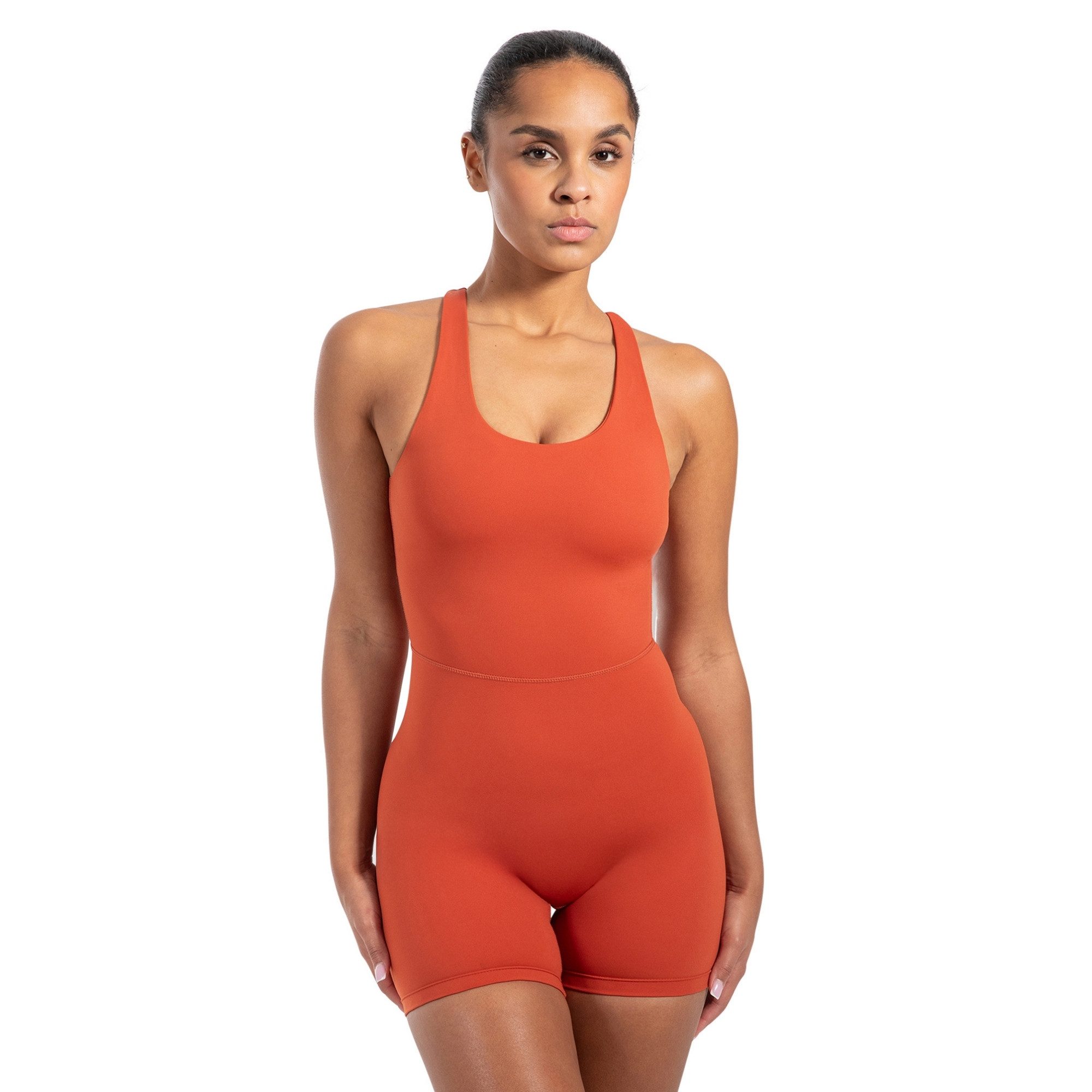 Smilodox Jumpsuit Aleyna, ärmelloser Einteiler kurz, Overall mit Shaped Fit atmungsaktiv, elastischer Sportanzug, figurbetonend, Fitness