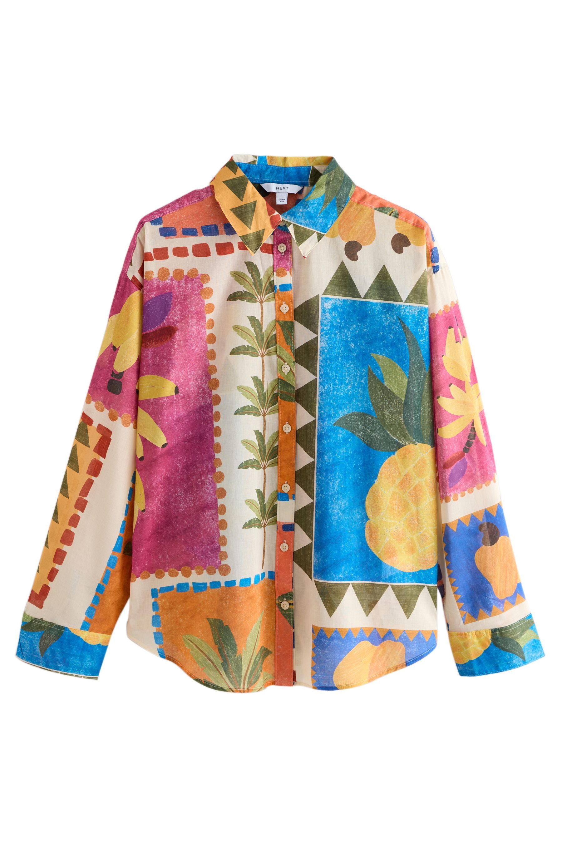 Next Langarmhemd Leichtes Relaxed Fit Langarmshirt aus Baumwolle (1-tlg) günstig online kaufen