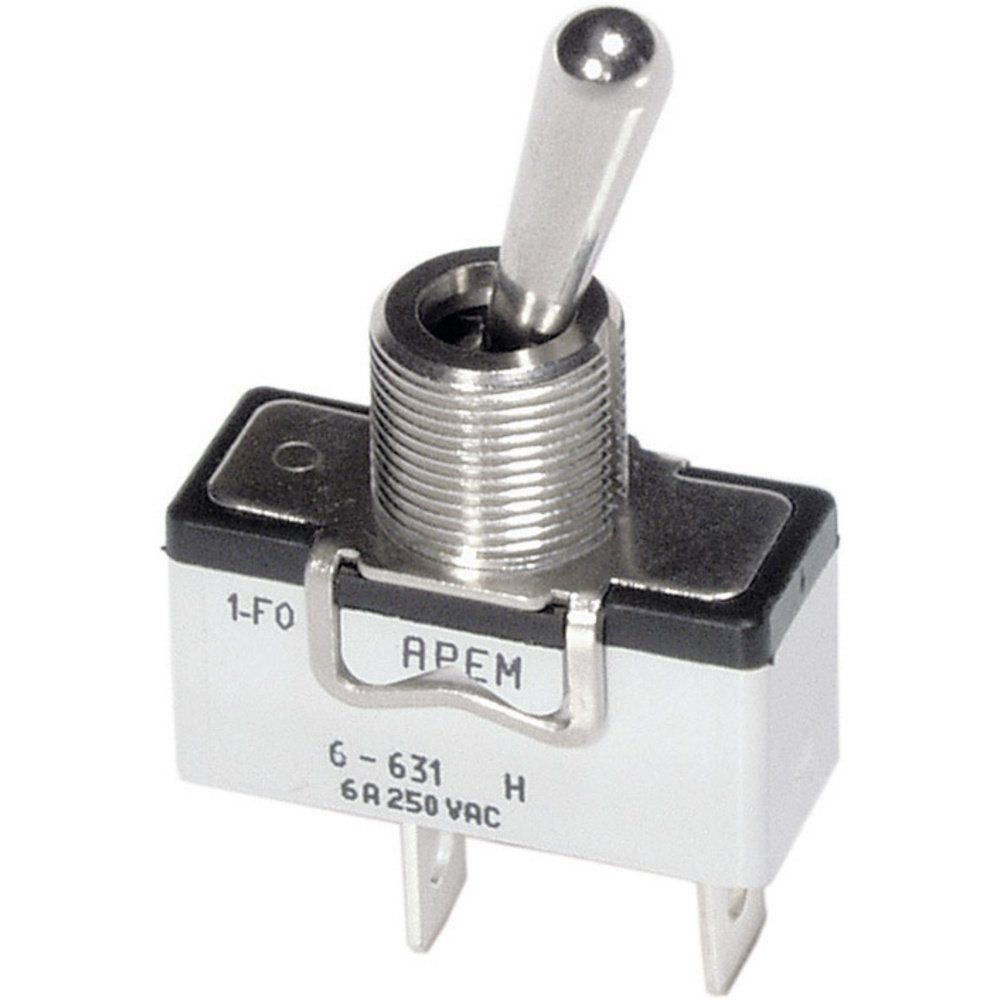 Schalter APEM 6-639H/2 6-639H/2 Kippschalter 250 V/AC 6 A 1 x Ein/Aus/Ein rast