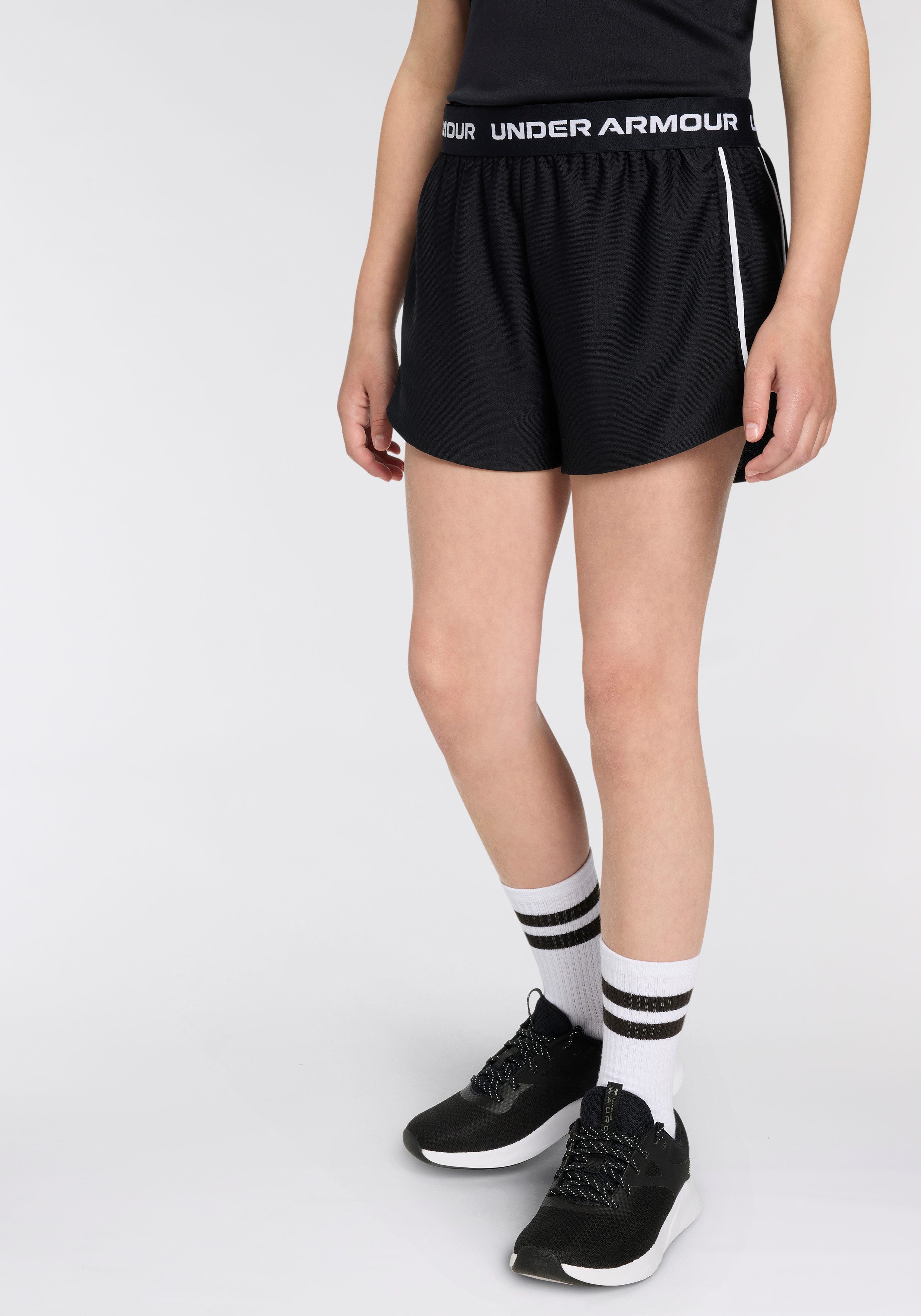 Under Armour® Trainingsshorts TECH mit Logoschriftzügen und Logodruck, leichtes Material